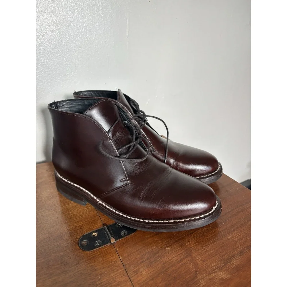 Thursday Boot Co. Everyday Scout Chukka Boots Brown Leather Mens Sz 6.5 Handmade